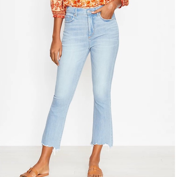 LOFT Jeans Loft Curvy High Waist Kick Crop Jeans Poshmark